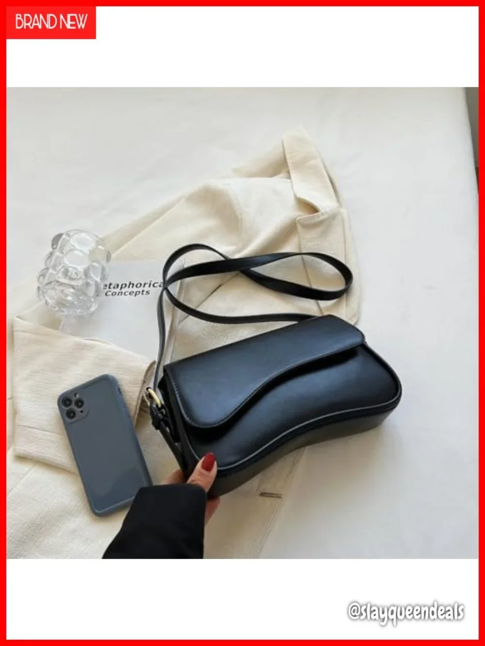 Y2K Hobo Bag Women's Crossbody Purse Vegan Leather Retro Shoulder Bag